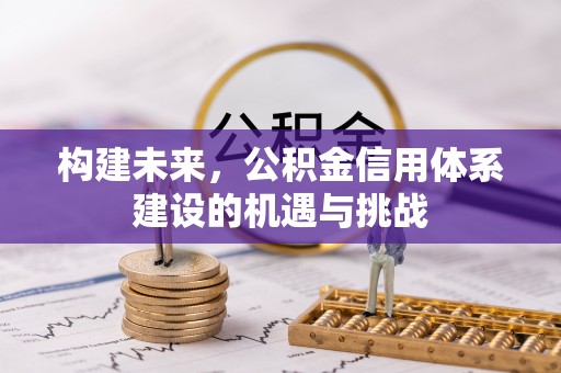 斗门构建未来，公积金信用体系建设的机遇与挑战