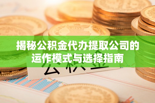 斗门揭秘公积金代办提取公司的运作模式与选择指南