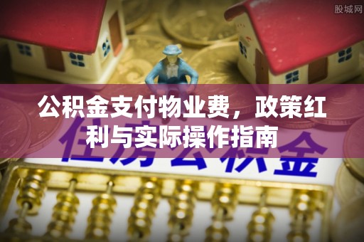斗门公积金支付物业费，政策红利与实际操作指南
