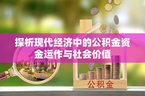 斗门探析现代经济中的公积金资金运作与社会价值